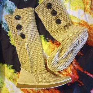 Tall Knit Slipper Boots Size 8